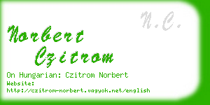 norbert czitrom business card